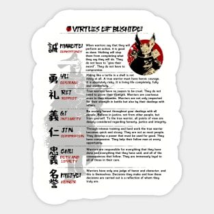 The Seven Virtues of Bushido IV Sticker